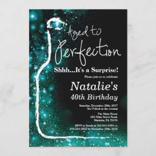 Surprise 30th Birthday Wine Aged to Perfection Invitation