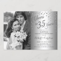 Surprise 35th Anniversary with Photo - Silver