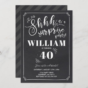 Surprise 40th Birthday Invitation Vintage Surprise