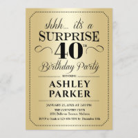 Surprise 40th Birthday Party - Gold