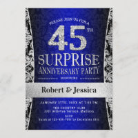 Surprise 45th Anniversary Party - Blue Silver