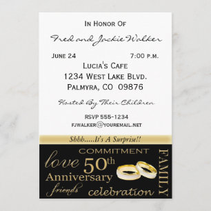Surprise 50th Anniversary Party Invitations