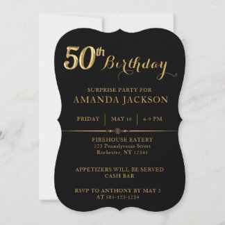Surprise 50th Birthday Celebration Invitation
