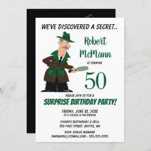Surprise 50th Birthday Party Invitation - Secret