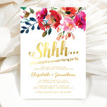 Surprise 50th Wedding Anniversary Elegant Floral Invitation<br><div class="desc">Surprise 50th wedding anniversary invitations featuring a classic white background, watercolor floral display, a stylish faux gold foil typographic title and a modern anniversary party template. For further personalisation, please click the "Customise it" button to modify this template. All text style, colours, and sizes can be modified to suit your...</div>
