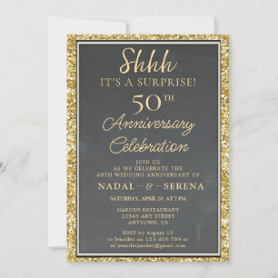Surprise 50th Wedding Anniversary Invitation