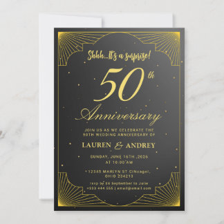 Surprise 50th Wedding Anniversary Invitation