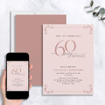 Surprise 60 & Fabulous Blush Pink & Black Birthday Invitation<br><div class="desc">It's a special surprise 60th birthday, and it's time to celebrate! Do you want to throw the best bash in town? Make sure it starts off with the highest of style with this 60 & Fabulous Blush Pink & Black Calligraphy Birthday Invitation. It will be sure to set the tone...</div>