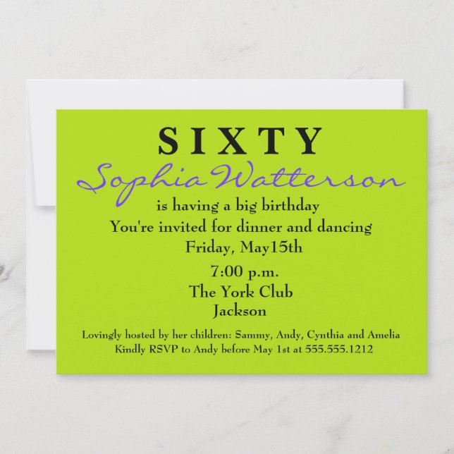 Surprise 60th Birthday Invitation (Front)