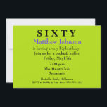 Surprise 60th Birthday Invitation<br><div class="desc">PLEASE CONTACT ME IF YOU NEED HELP WITH THIS TEMPLATE! Hi There! Thanks for visiting Donna Gotlib Designs and seeing all that we have to offer. I know that you have choices when you are shopping and would like you to know that I appreciate your business.Check out some other items...</div>