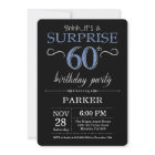 Surprise 60th Birthday Invitation Black and Blue