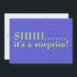 Surprise 60th Birthday Invitation Shhh<br><div class="desc">I designed this surprise birthday party invitation more than eight years ago. It still remains one of my biggest sellers. The template for this one says "sixty" but you can change that with the rest of the invitation. One of the things that's most enjoyable it how this invitation is perfect...</div>