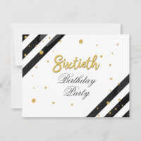 Surprise 60th Birthday Script Gold Geometric