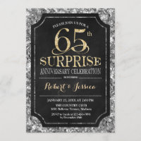 Surprise 65th Wedding Anniversary - Silver Gold