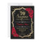 Surprise 70th Birthday - Black Gold Red Invitation