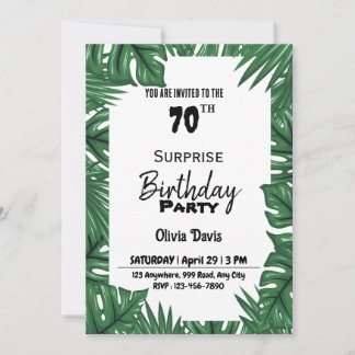 Surprise 70th Birthday Party Invitation