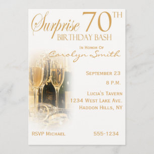 Surprise 70th Birthday Party Invitations