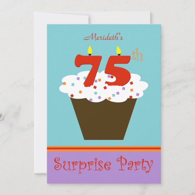 Surprise 75th Birthday Party Invitation (Front)