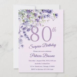 Surprise 80th Birthday for Women Invitation