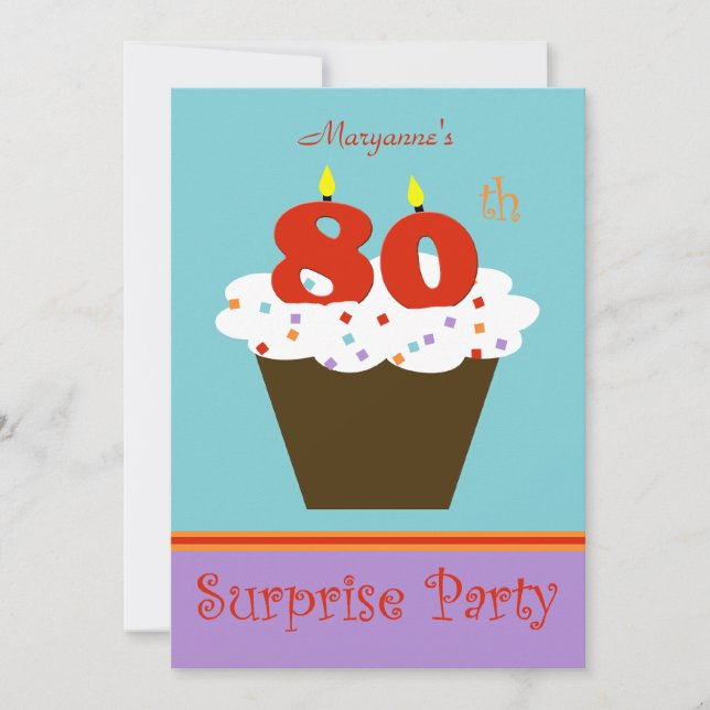 Surprise 80th Birthday Party Invitation (Front)