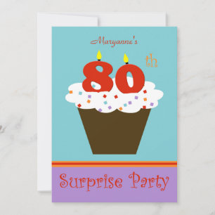 Surprise 80th Birthday Party Invitation
