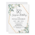 Surprise 90th Birthday Eucalyptus Greenery & Gold