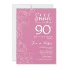 Surprise 90th Birthday - Floral Pink