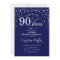 Surprise 90th Birthday Party - Navy Silver