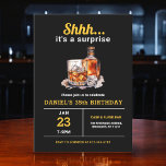 Surprise Any Age Whiskey Bourbon Birthday Party Invitation<br><div class="desc">Raise a glass to celebrate in style with this Adult Whiskey Bourbon Birthday Party Invitation. Featuring a rustic yet sophisticated design inspired by classic whiskey labels, this invitation is perfect for enthusiasts of fine spirits. With bold typography and rich, earthy tones, it sets the mood for a night of toasts,...</div>