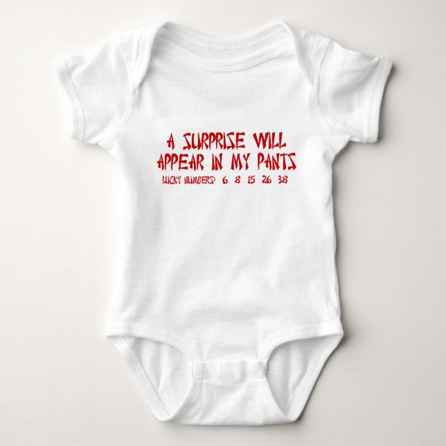 Surprise! Baby Bodysuit (Front)