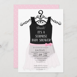 Surprise Baby Shower Ballerina Invitation