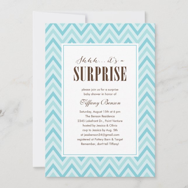 Surprise Baby Shower Invitations (Front)
