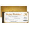 Surprise Birthday Boarding Pass Plane Gold Ticket