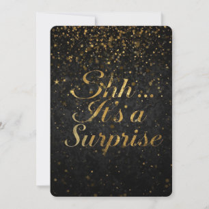 Surprise Birthday Confetti Invitation Elegant Secr