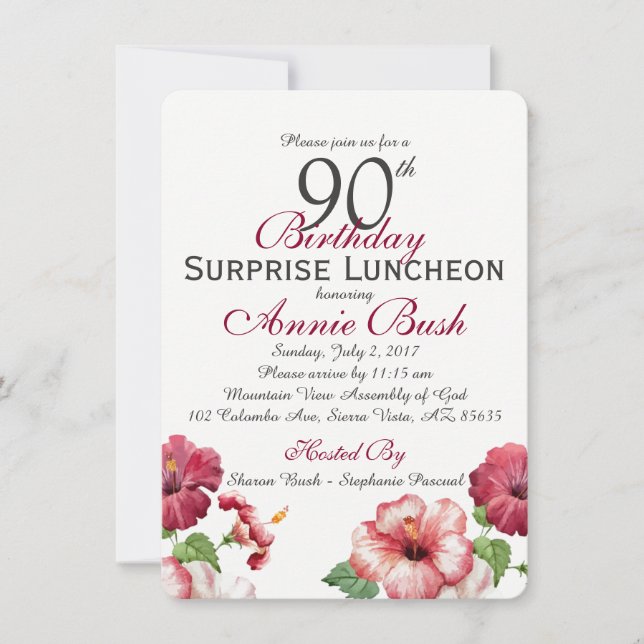 Surprise Birthday Invitation (Front)