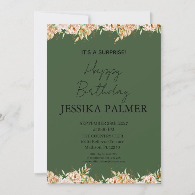 Surprise Birthday Invitation (Front)