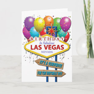 Surprise Birthday Las Vegas Card