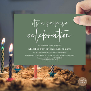 Surprise Birthday Party Celebration Invitation