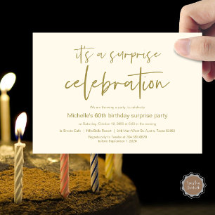 Surprise Birthday Party Celebration Invitation
