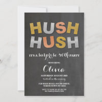 Surprise Birthday Party Hush Hush Chalk Metallic