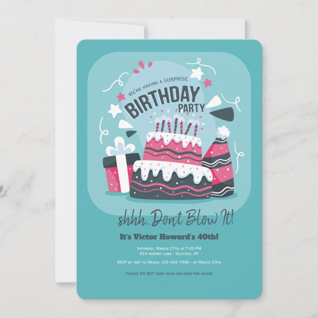 Surprise Birthday Party Invitation (Front)