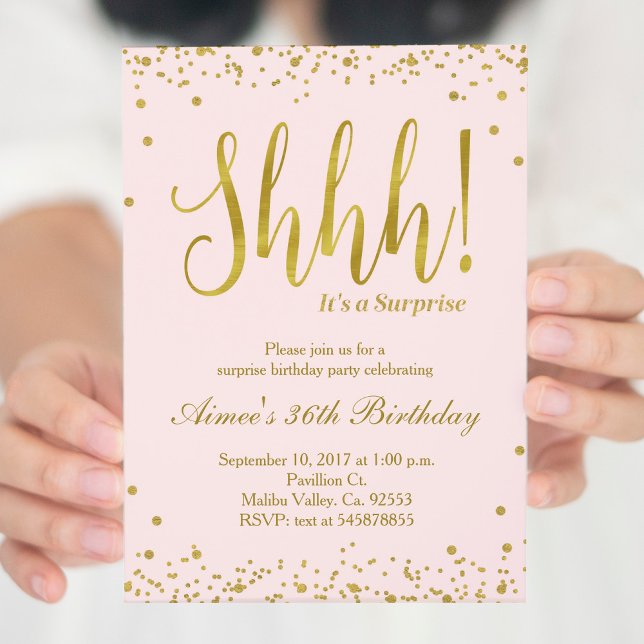 Surprise Birthday Party Invitation (Creator Uploaded)