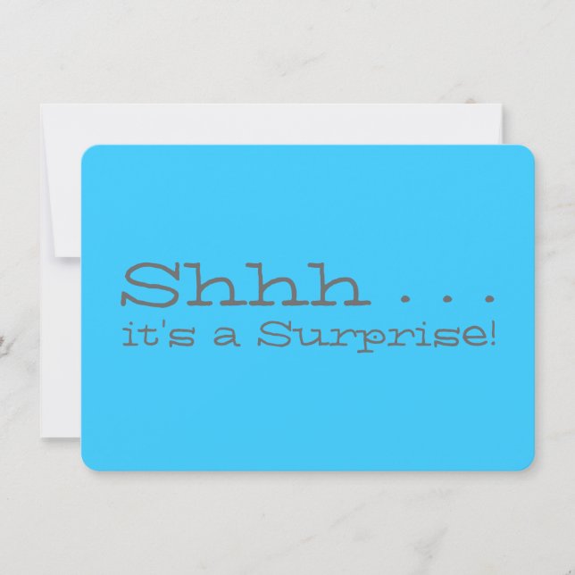 Surprise Birthday Party Invitation - Shhh... (Front)