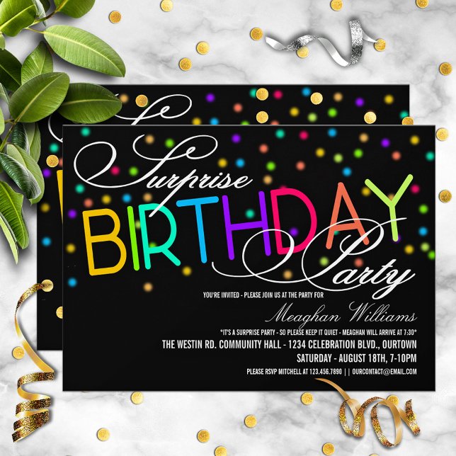 Surprise Birthday Party Invitations (Creator Uploaded)