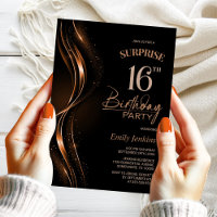 Surprise Black Orange 16th Birthday Party