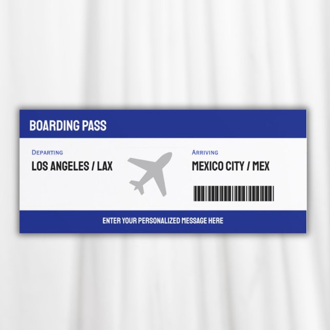 Surprise Boarding Pass Plane Ticket Invitation (Surprise Boarding Pass Plane Ticket Invitation)