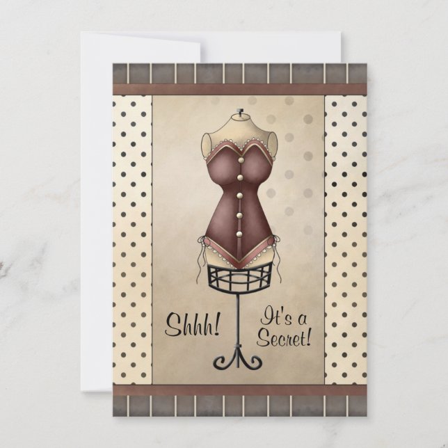 Surprise Bridal (Lingerie) Shower Invitation (Front)