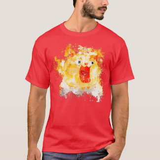 Surprise cat redhead watercolor painted T-Shirt