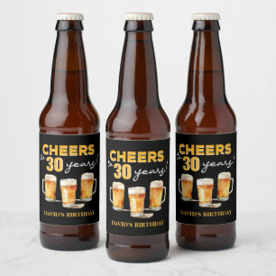 Surprise Cheers and Beers Birthday Party Beer Bottle Label