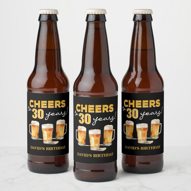 Surprise Cheers and Beers Birthday Party Beer Bottle Label (Bottles)